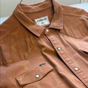Poncho Men's Tan Shirt Jacket